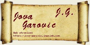Jova Garović vizit kartica